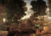 POUSSIN, Nicolas A Roman Road af Sweden oil painting artist